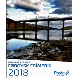 2018 - Færøerne - Årsmappe - Komplet - Alle årets mærker - Pålydende 424 kr. - Postfrisk.